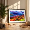 Violetfire Highlands – Autumn Mountain Framed Art Prints for Modern Interiors