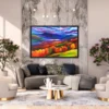 138 (2) Violetfire Highlands – Autumn Mountain Framed Canvas Wall Art for Modern Homes