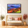 138 (3) Violetfire Highlands – Autumn Mountain Framed Canvas Wall Art for Modern Homes