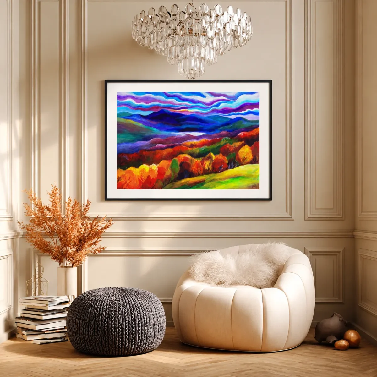 Violetfire Highlands – Autumn Mountain Framed Art Prints for Modern Interiors