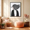 140 (3) Velvet Gale – Windswept Woman Framed Prints for Elegant Modern Interiors