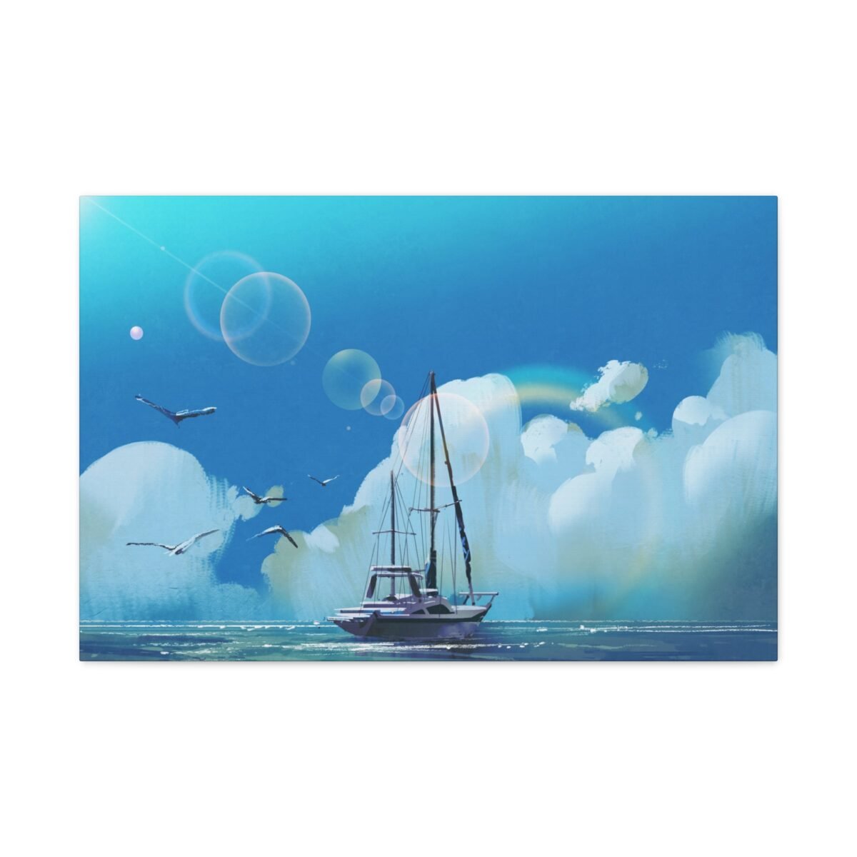 Tideborne Passage – Sailing Boat Ocean Wall Art, Premium Matte Canvas Decor