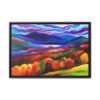 Prismatic Highland Reverie – Vibrant Mountain Landscape Framed Canvas Wall Art