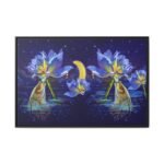Lunaflora Lotus Fish Wall Art – Enchanted Moonlit Framed Canvas for Modern Homes
