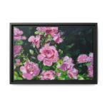 Roselight Sonata – Pink Rose Garden Wall Art, Elegant Framed Canvas Decor