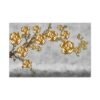 Gilded Rose Canopy – Golden Rose Canvas Wall Art, Luxury Botanical Decor