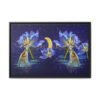 Lunaflora Lotus Fish Wall Art – Enchanted Moonlit Framed Canvas for Modern Homes