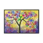 Prismatic Bloomtree – Colorful Tree Wall Art, Gallery-Style Framed Canvas