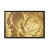 Ochre Avian Reverie – Golden Botanical Wall Art Framed Canvas, Vintage Nature Decor