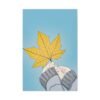 Golden Pause – Autumn Maple Leaf Wall Art, Matte Canvas for Cozy Interiors