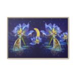 Lunaflora Lotus Fish Wall Art – Enchanted Moonlit Framed Canvas for Modern Homes