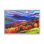 Violetfire Highlands – Autumn Mountain Framed Canvas Wall Art for Modern Homes