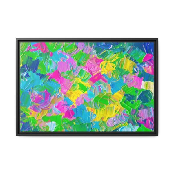 Prism Riot – Vibrant Abstract Framed Canvas Wall Art for Modern Spaces