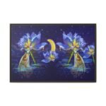 Lunaflora Lotus Fish Wall Art – Enchanted Moonlit Framed Canvas for Modern Homes