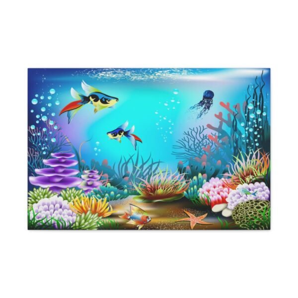 Coralwhim Tide – Underwater Coral Reef Wall Art Canvas, Colorful Ocean Decor