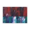 Cinderwake Current – Red Teal Abstract Canvas Wall Art for Modern Interiors