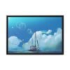 Tideborne Passage – Sailing Boat Seascape Wall Art, Elegant Framed Canvas Decor