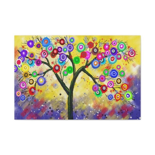 Prismatic Bloomtree – Colorful Tree Wall Art, Vibrant Contemporary Canvas Decor